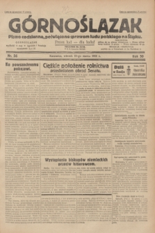 Górnoślązak : pismo codzienne, poświęcone sprawom ludu polskiego na Śląsku.R.30, nr 56 (10 marca 1931)