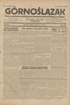 Górnoślązak : pismo codzienne, poświęcone sprawom ludu polskiego na Śląsku.R.30, nr 65 (20 marca 1931)