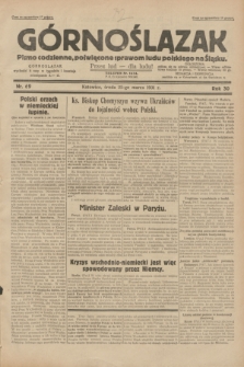 Górnoślązak : pismo codzienne, poświęcone sprawom ludu polskiego na Śląsku.R.30, nr 69 (25 marca 1931)
