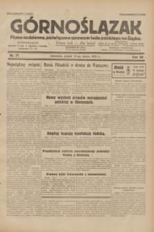 Górnoślązak : pismo codzienne, poświęcone sprawom ludu polskiego na Śląsku.R.30, nr 71 (27 marca 1931)