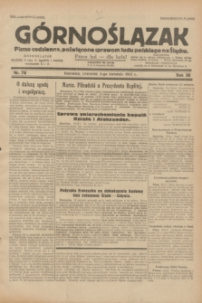 Górnoślązak : pismo codzienne, poświęcone sprawom ludu polskiego na Śląsku.R.30, nr 76 (2 kwietnia 1931)
