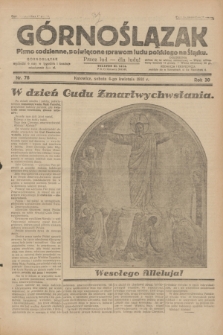 Górnoślązak : pismo codzienne, poświęcone sprawom ludu polskiego na Śląsku.R.30, nr 78 (4 kwietnia 1931)