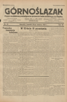 Górnoślązak : pismo codzienne, poświęcone sprawom ludu polskiego na Śląsku.R.30, nr 93 (23 kwietnia 1931)