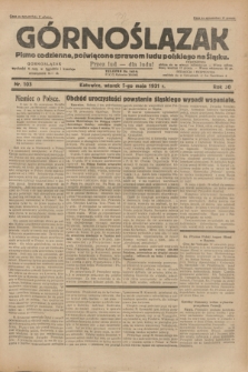 Górnoślązak : pismo codzienne, poświęcone sprawom ludu polskiego na Śląsku.R.30, nr 103 (5 maja 1931)