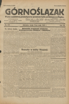 Górnoślązak : pismo codzienne, poświęcone sprawom ludu polskiego na Śląsku.R.30, nr 110 (13 maja 1931)