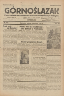 Górnoślązak : pismo codzienne, poświęcone sprawom ludu polskiego na Śląsku.R.30, nr 112 (16 maja 1931)
