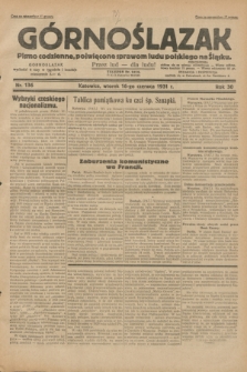 Górnoślązak : pismo codzienne, poświęcone sprawom ludu polskiego na Śląsku.R.30, nr 136 (16 czerwca 1931)