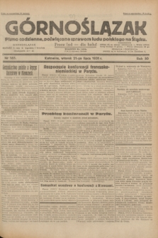 Górnoślązak : pismo codzienne, poświęcone sprawom ludu polskiego na Śląsku.R.30, nr 165 (21 lipca 1931)