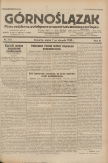 Górnoślązak : pismo codzienne, poświęcone sprawom ludu polskiego na Śląsku.R.30, nr 180 (7 sierpnia 1931)