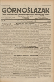 Górnoślązak : pismo codzienne, poświęcone sprawom ludu polskiego na Śląsku.R.30, nr 181 (8 sierpnia 1931)