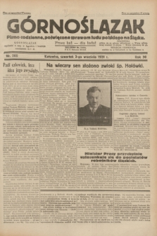 Górnoślązak : pismo codzienne, poświęcone sprawom ludu polskiego na Śląsku.R.30, nr 202 (3 września 1931)