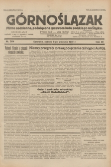 Górnoślązak : pismo codzienne, poświęcone sprawom ludu polskiego na Śląsku.R.30, nr 204 (5 września 1931)