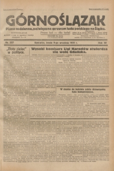 Górnoślązak : pismo codzienne, poświęcone sprawom ludu polskiego na Śląsku.R.30, nr 207 (9 września 1931)