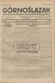 Górnoślązak : pismo codzienne, poświęcone sprawom ludu polskiego na Śląsku.R.30, nr 208 (10 września 1931)