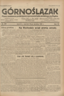 Górnoślązak : pismo codzienne, poświęcone sprawom ludu polskiego na Śląsku.R.30, nr 220 (24 września 1931)