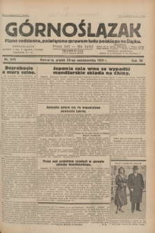 Górnoślązak : pismo codzienne, poświęcone sprawom ludu polskiego na Śląsku.R.30, nr 245 (23 października 1931)