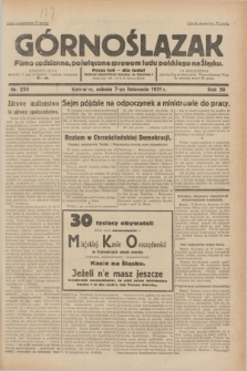 Górnoślązak : pismo codzienne, poświęcone sprawom ludu polskiego na Śląsku.R.30, nr 258 (7 listopada 1931)