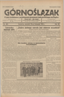 Górnoślązak : pismo codzienne, poświęcone sprawom ludu polskiego na Śląsku.R.30, nr 268 (19 listopada 1931)