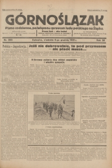 Górnoślązak : pismo codzienne, poświęcone sprawom ludu polskiego na Śląsku.R.30, nr 283 (6 grudnia 1931)