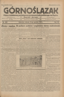Górnoślązak : pismo codzienne, poświęcone sprawom ludu polskiego na Śląsku.R.30, nr 289 (15 grudnia 1931)