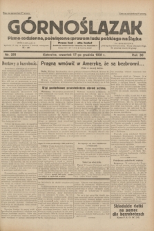 Górnoślązak : pismo codzienne, poświęcone sprawom ludu polskiego na Śląsku.R.30, nr 291 (17 grudnia 1931)