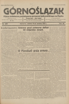 Górnoślązak : pismo codzienne, poświęcone sprawom ludu polskiego na Śląsku.R.30, nr 293 (19 grudnia 1931)