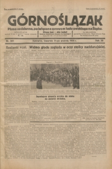 Górnoślązak : pismo codzienne, poświęcone sprawom ludu polskiego na Śląsku.R.30, nr 301 (31 grudnia 1931)