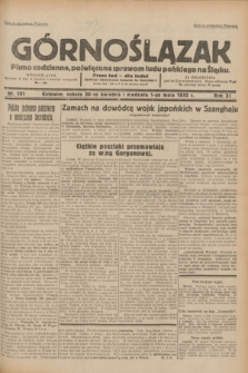 Górnoślązak : pismo codzienne, poświęcone sprawom ludu polskiego na Śląsku.R.31, nr 101 (30 kwietnia i 1 maja 1932)