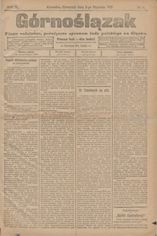 Górnoślązak : pismo codzienne, poświęcone sprawom ludu polskiego na Sląsku.R.4, nr 4 (5 stycznia 1905)