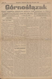 Górnoślązak : pismo codzienne, poświęcone sprawom ludu polskiego na Śląsku.R.4, nr 6 (8 stycznia 1905) + dod.