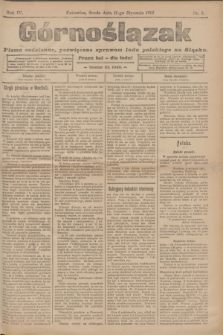 Górnoślązak : pismo codzienne, poświęcone sprawom ludu polskiego na Sląsku.R.4, nr 8 (11 stycznia 1905)