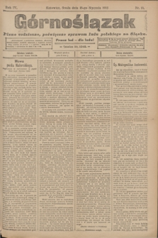 Górnoślązak : pismo codzienne, poświęcone sprawom ludu polskiego na Sląsku.R.4, nr 14 (18 stycznia 1905)