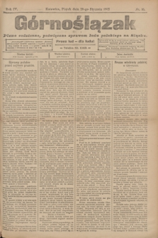 Górnoślązak : pismo codzienne, poświęcone sprawom ludu polskiego na Sląsku.R.4, nr 16 (20 stycznia 1905)
