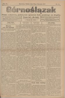 Górnoślązak : pismo codzienne, poświęcone sprawom ludu polskiego na Sląsku.R.4, nr 23 (28 stycznia 1905)