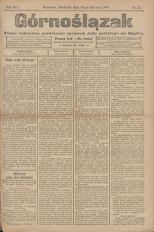 Górnoślązak : pismo codzienne, poświęcone sprawom ludu polskiego na Śląsku.R.4, nr 24 (29 stycznia 1905) + dod.