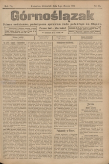 Górnoślązak : pismo codzienne, poświęcone sprawom ludu polskiego na Śląsku.R.4, nr 50 (2 marca 1905)