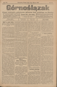 Górnoślązak : pismo codzienne, poświęcone sprawom ludu polskiego na Śląsku.R.4, nr 51 (3 marca 1905)