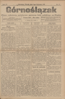 Górnoślązak : pismo codzienne, poświęcone sprawom ludu polskiego na Sląsku.R.4, nr 77 (4 kwietnia 1905)