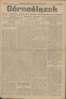 Górnoślązak : pismo codzienne, poświęcone sprawom ludu polskiego na Sląsku.R.4, nr 80 (7 kwietnia 1905)