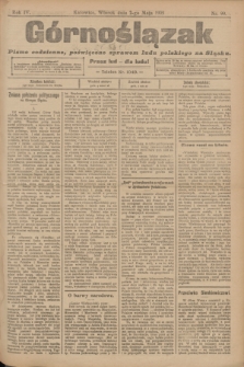 Górnoślązak : pismo codzienne, poświęcone sprawom ludu polskiego na Śląsku.R.4, nr 99 (2 maja 1905)