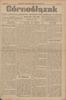 Górnoślązak : pismo codzienne, poświęcone sprawom ludu polskiego na Sląsku.R.4, nr 101 (4 maja 1905)