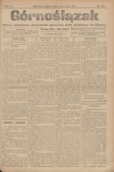 Górnoślązak : pismo codzienne, poświęcone sprawom ludu polskiego na Sląsku.R.4, nr 109 (13 maja 1905)