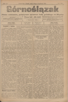 Górnoślązak : pismo codzienne, poświęcone sprawom ludu polskiego na Sląsku.R.4, nr 136 (16 czerwca 1905)