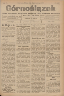 Górnoślązak : pismo codzienne, poświęcone sprawom ludu polskiego na Sląsku.R.4, nr 137 (17 czerwca 1905)