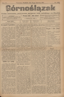Górnoślązak : pismo codzienne, poświęcone sprawom ludu polskiego na Śląsku.R.4, nr 138 (18 czerwca 1905) + dod.