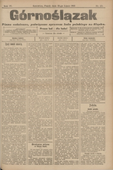 Górnoślązak : pismo codzienne, poświęcone sprawom ludu polskiego na Sląsku.R.4, nr 171 (28 lipca 1905)