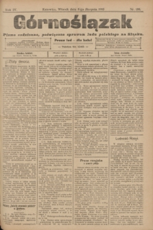 Górnoślązak : pismo codzienne, poświęcone sprawom ludu polskiego na Śląsku.R.4, nr 180 (8 sierpnia 1905)