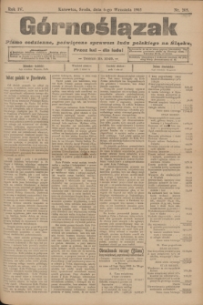 Górnoślązak : pismo codzienne, poświęcone sprawom ludu polskiego na Śląsku.R.4, nr 205 (6 września 1905)