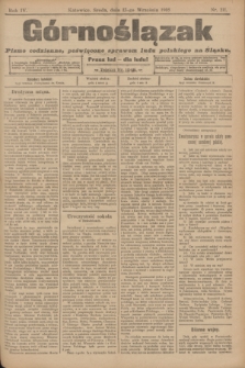 Górnoślązak : pismo codzienne, poświęcone sprawom ludu polskiego na Śląsku.R.4, nr 211 (13 września 1905)