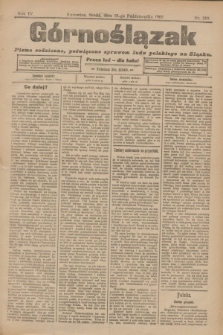 Górnoślązak : pismo codzienne, poświęcone sprawom ludu polskiego na Śląsku.R.4, nr 240 (18 października 1905)